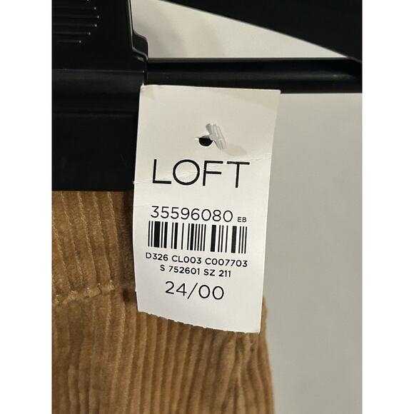 NWT Loft the Straight High Rise Corduroy Women's size 24/00 - Picture 2 of 5